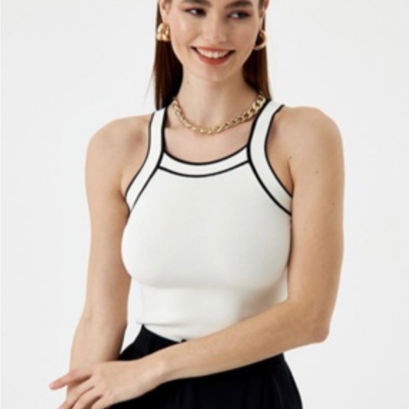 Top White&Black  One Size 🤍🖤Made🇹🇷 - Picture 1 of 4